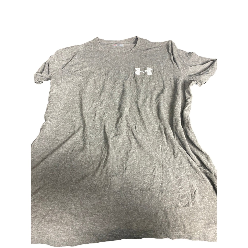 Under Armour Heatgear Loose Fit Gray T Shirt Mens 2XL Tall Athletic Top
